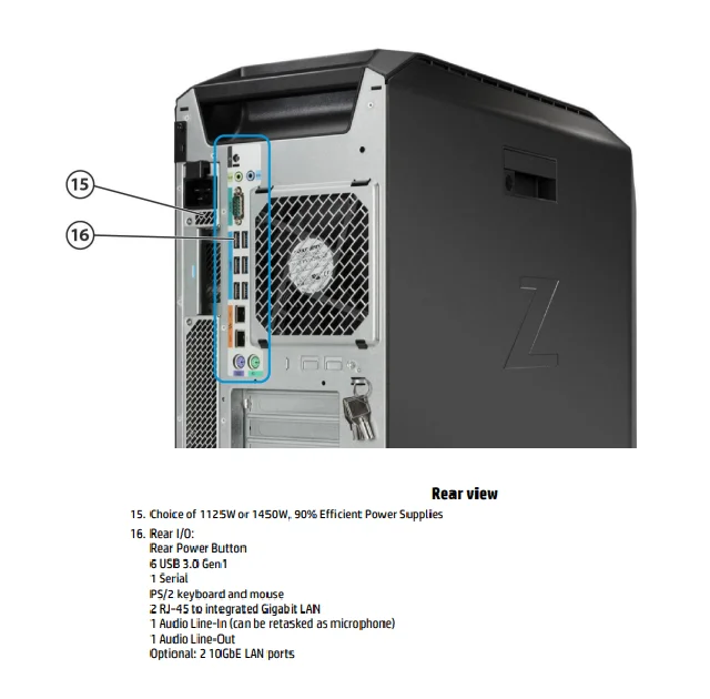 HPE Workstation Z8 G4 Intel Gold 6130 32GB Ram 960GB SSD TOWER HPE Z8