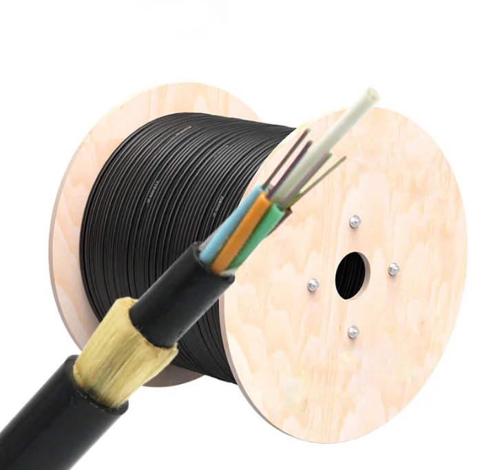 Outdoor Optical Fiber Cable ADSS SM Single Mode 12 24 Cores G657A Self-supporting Overhead Aerial Dielectric Fiber Optic Cables