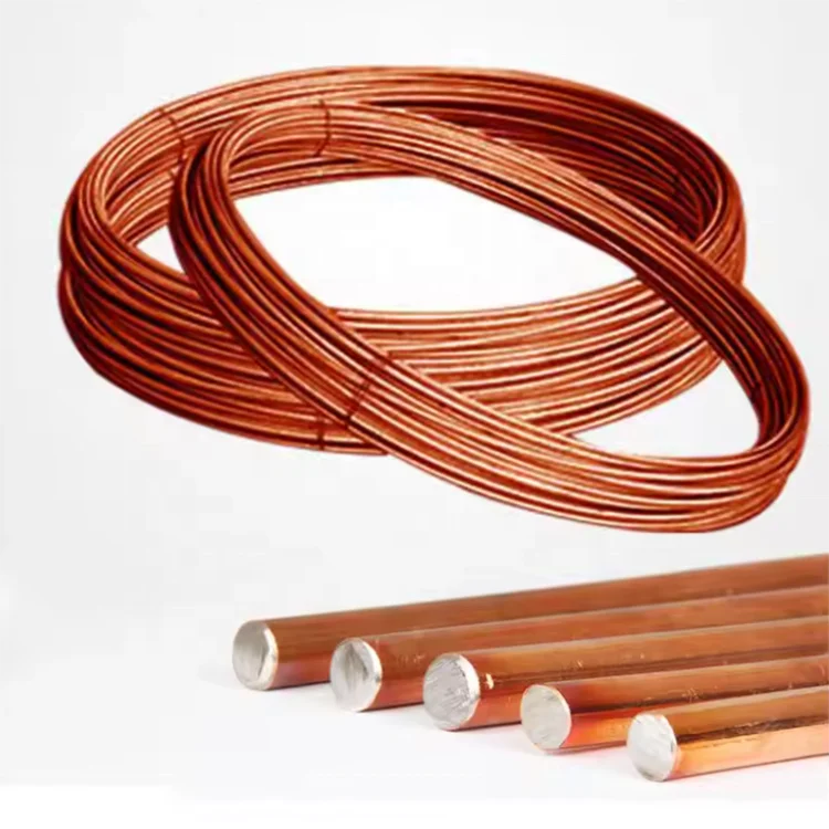 High sales Lightning protection grounding copper plated round steel ground wire round conductor copper product Chinese factory
