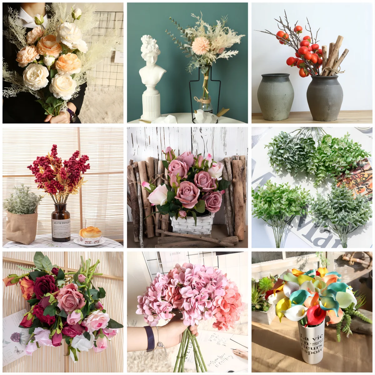 Finest Price Real Touch Flowers Bouquet Artificial Flowers Bunch For Wedding Desktop Decoration