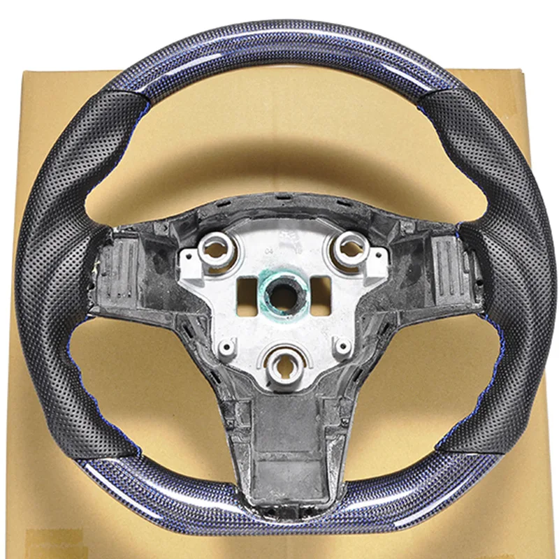 Professional manufacturer Dedicated Original Factory Carbon Fiber Steering Wheel For Tesla Model 3 Model Y 2021 Steering Wheel