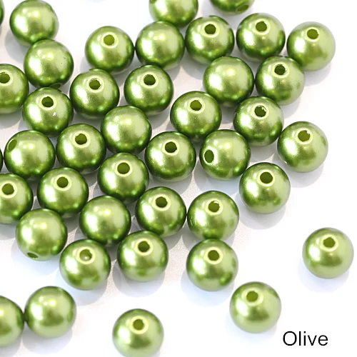Best selling top quality 6 mm loose faux abs pearl beads for clothes