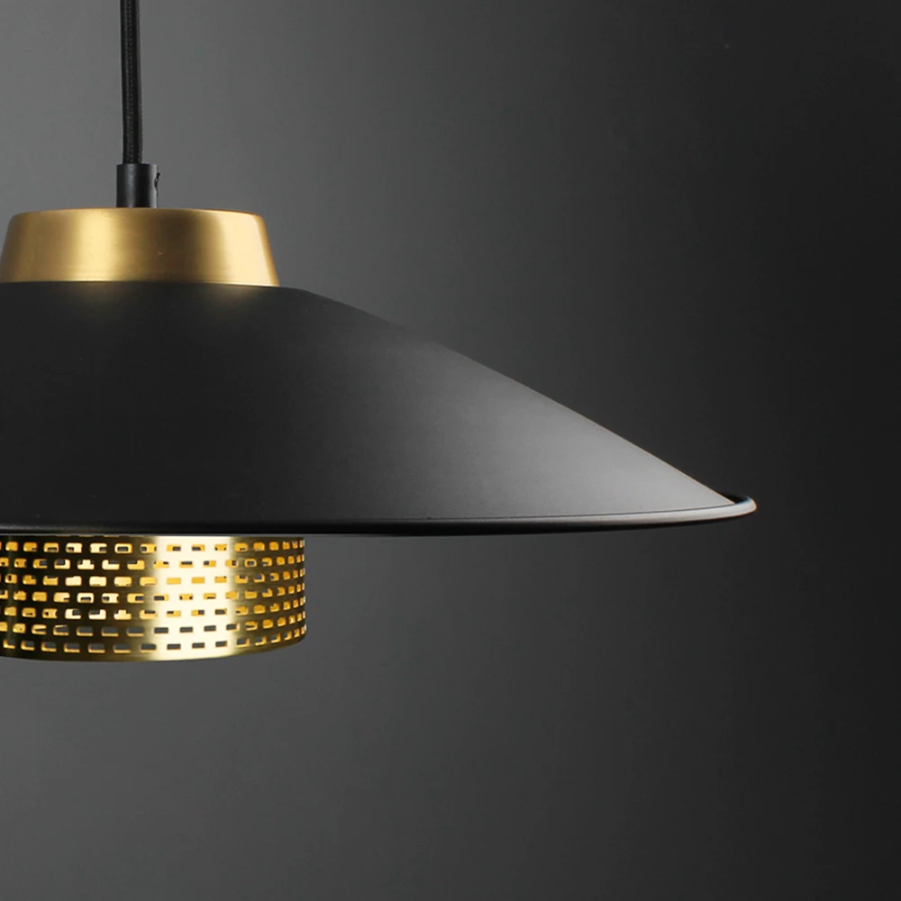 Aisilan high end rustic industrial simplistic Design hanging Metal golden dome lamp E27 LED Pendant Light