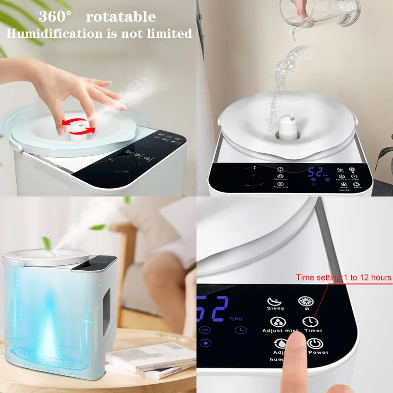 2023 NEW 3L Large Capacity Ultrasonic Humidifier Aromatherapy Essential Oils Scent Aroma Diffuser Timing Function Humidifier 12