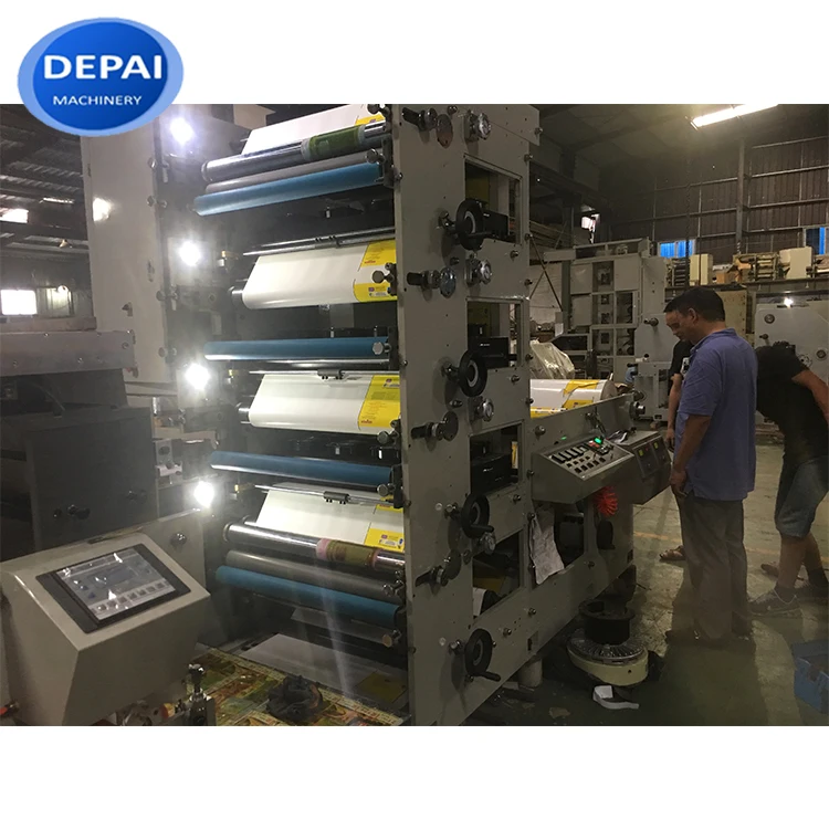High Speed 4 Color Paper Cup Blank Fan Flexo Printing Press Machine