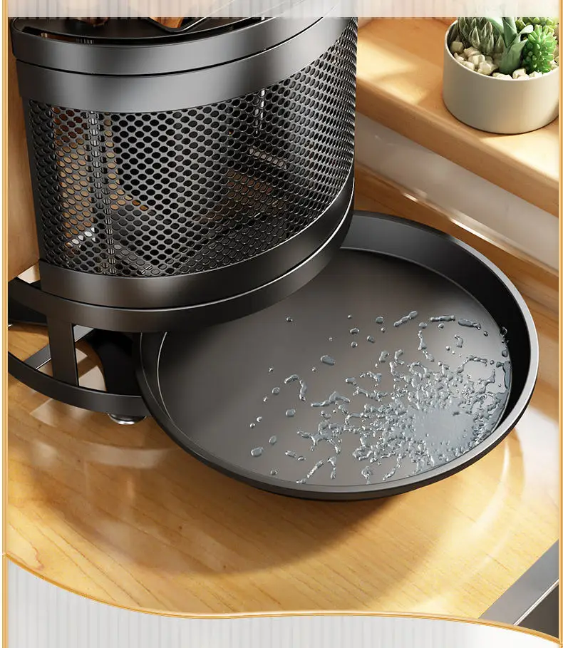 New Design 360 Degree Knife Holder Counter-top Kitchen Multi-function Knife Stand Carbon Steel Knife Holder