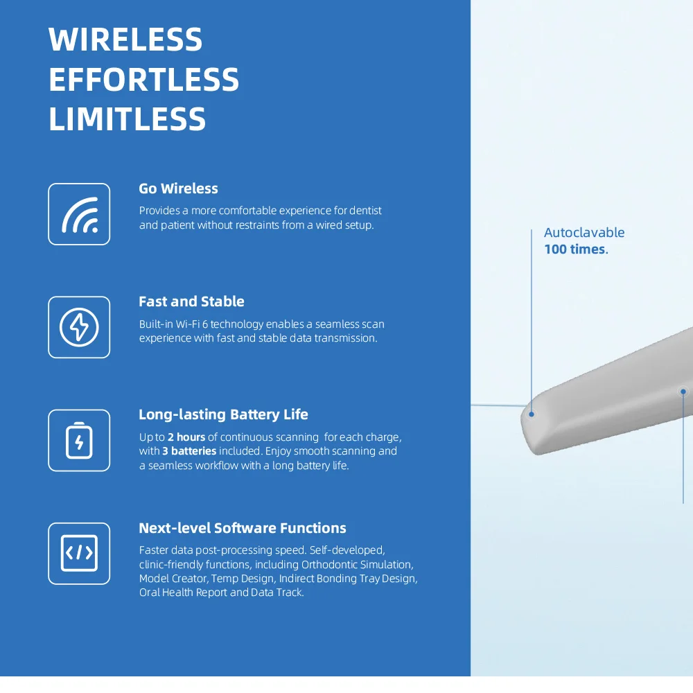 Dental 3D intra oral Aoralscan 3 Intraoral Scanner Advanced Technology for Dental Diagnostics intraoral camera