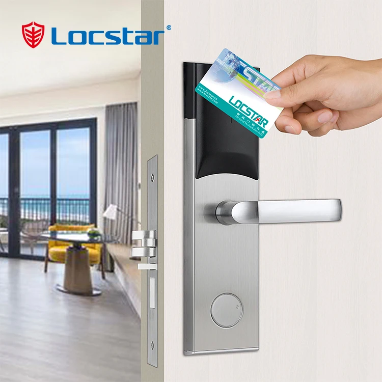Operatedhotel Door Lock With Management Software System Hotel Door Lock Stainless Steel Radio Frequency Induction Card Lock