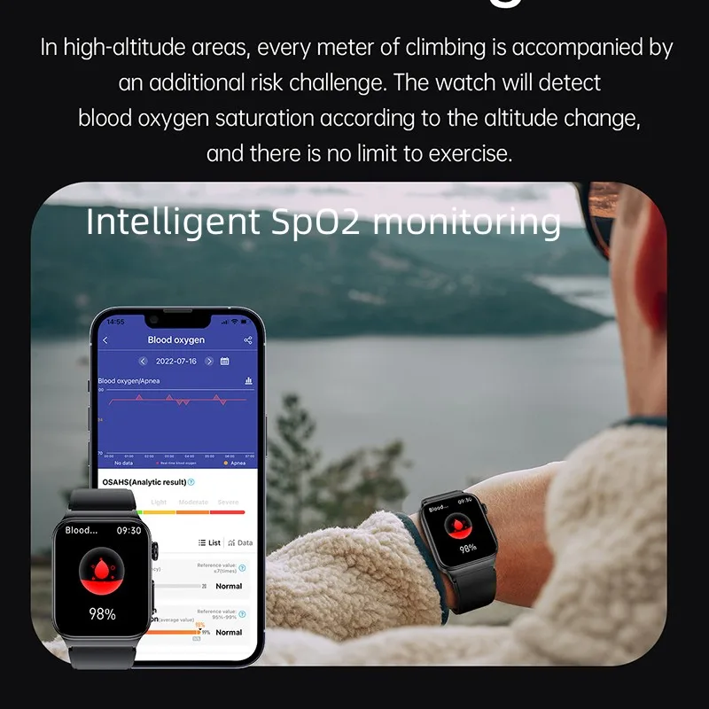 Health ECG Smart Watch Fitness Tracker With Blood Oxygen Heart Health Analysis Sleep Monitoring HRV Alert smartwatch