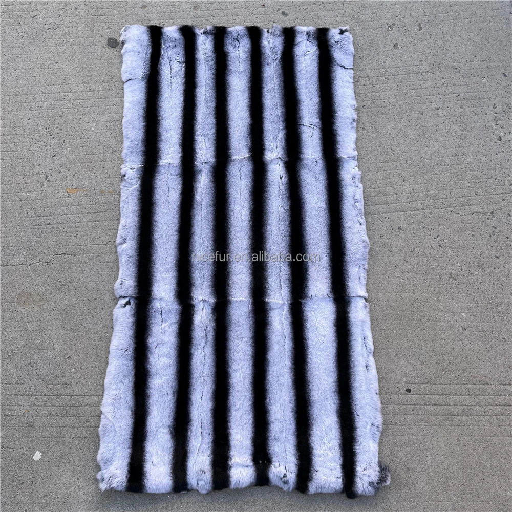 High quality Rex Rabbit Fur Blanket Chinchilla Plate