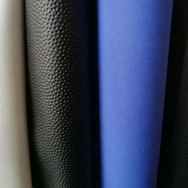 Customized shoes leather PVC material rolls with different backing and color nonwoven backing PVC synthetic leather