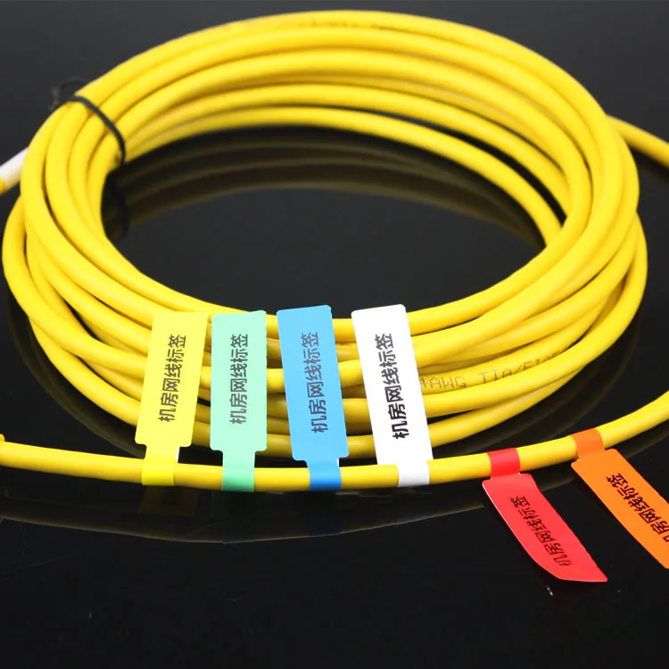 Winding type Thermal Transfer Self-laminating Adhesive Cable Label Roll With Print-on Area and A Clear Overlaminate