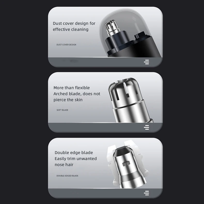 Electric Nose Hair Trimmer Implement Shaver Facial Nose Hair Scissors Neck Eyebrow Shaver Men Women Clean Trimer Razor Remover