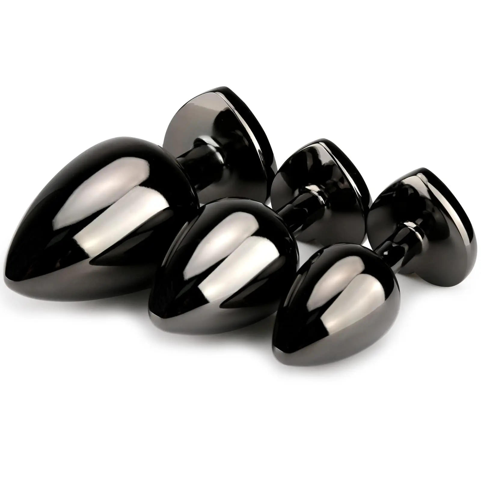 3PCS Hisionlee Butt Anal Plug Set  Sex Toys Metal Anal Butt Plug Adult Toy with Crystal Diamond Beginner Anal Toy for Male Adult