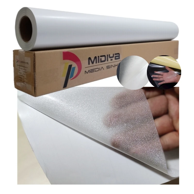 White Yellow Transparent Liner Cold Laminated Film Glossy Matte PVC Waterproof Self Adhesive Film