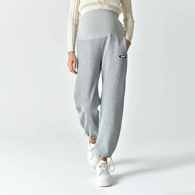 Одежда для беременных дышащие спортивные штаны с карманами на завязках