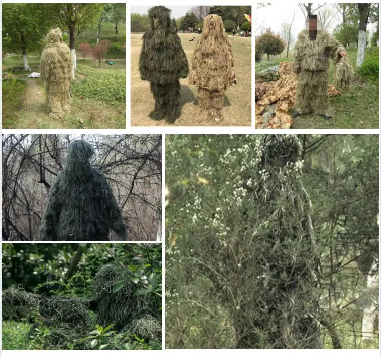 Ghillie Hunt Suit Gear Camouflage Jungle Uniform For Hunting Orange Hunting Clothes