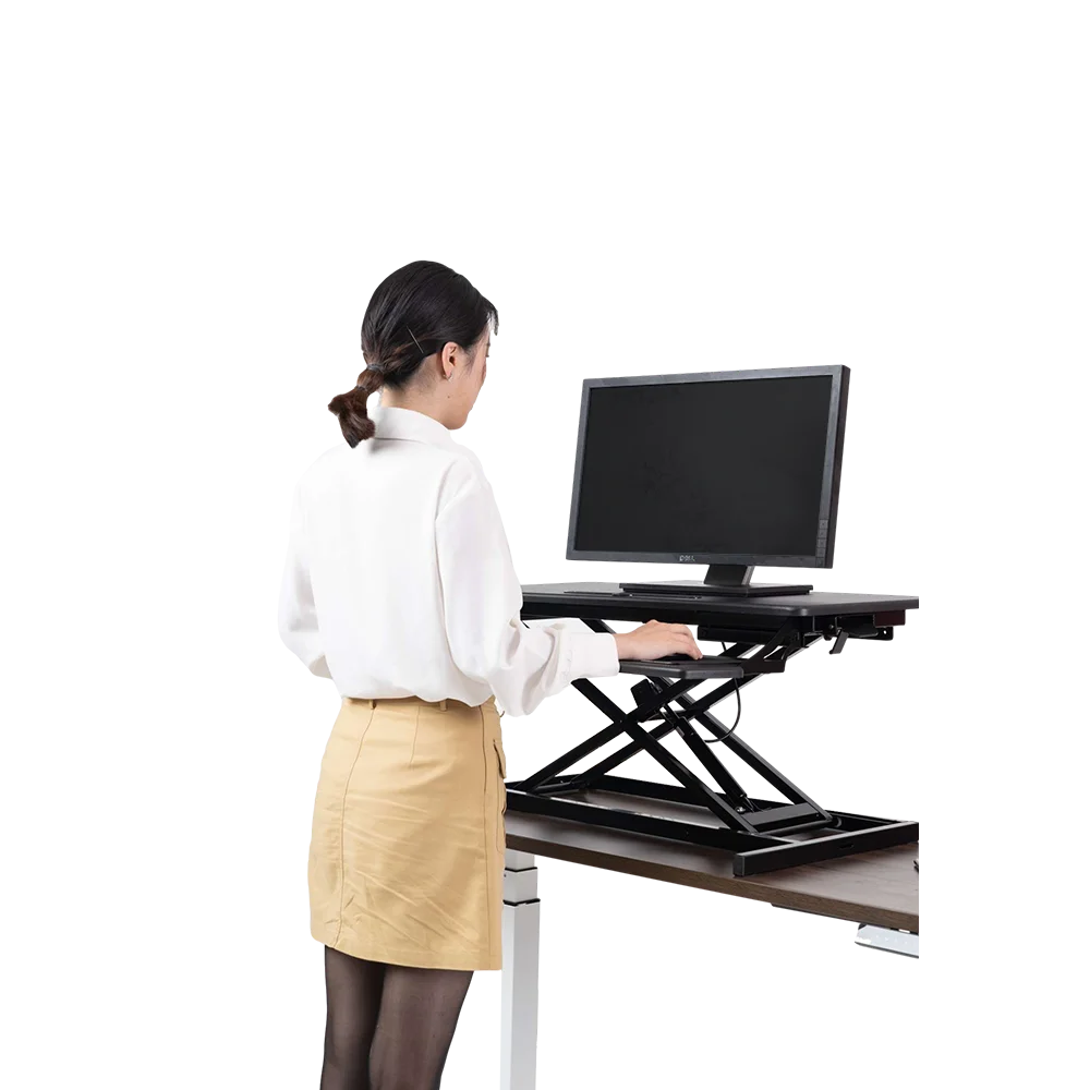 X-Elite Pro Standing Desk Converter | Instantly Convert Any Desk into a Sit to Stand Up Desk | Easy Lift Height Adjustable Stand