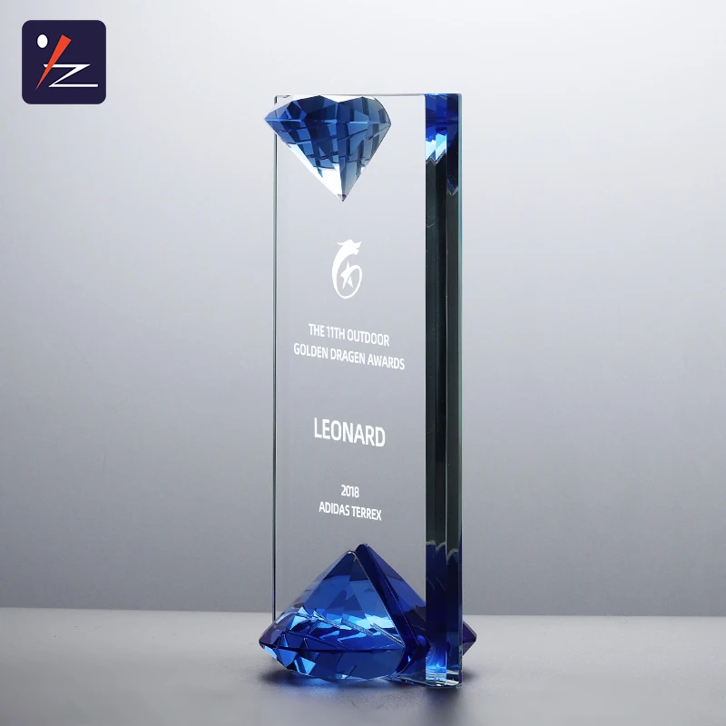 Wholesale 3D Crystal  Laser Engravable K9 Crystal Diamond  Shape  Trophy Award
