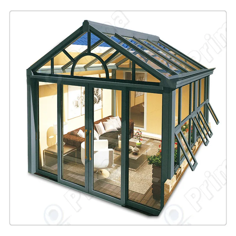 Прочный Алюминиевый Твердый плиточный номер ВС стекло зимний сад новый дизайн 4 комнаты сезона металлический консерватории