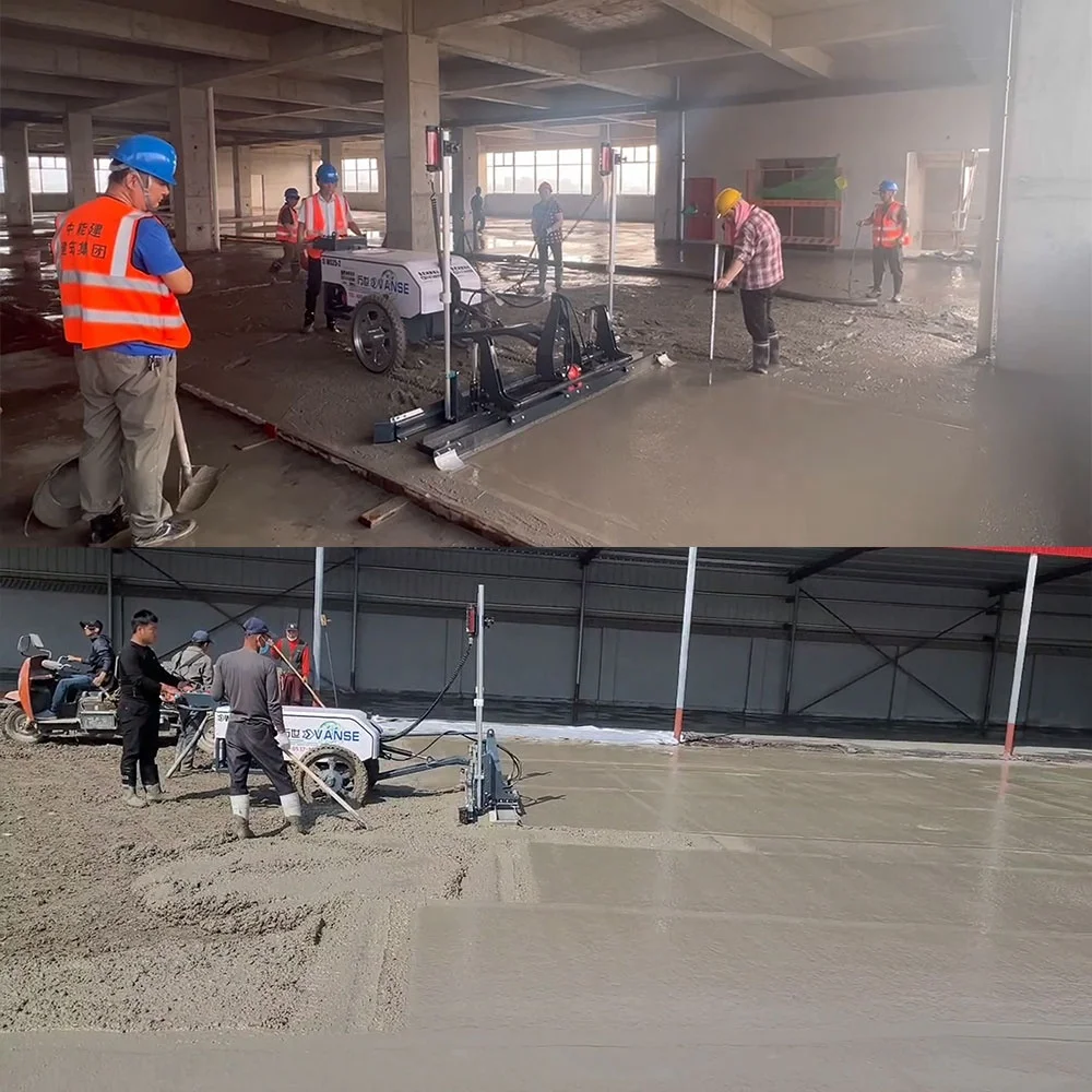VANSE WS25-2 Gasoline Engine Concrete Laser Leveling Machine Self Leveling Concrete Laser Levelling Machine With Receiver