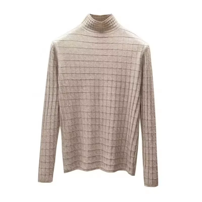 Winter Fall Plain Bottoming Shirt Long Sleeves Pullover Solid Soft Womans Knitted Sweater