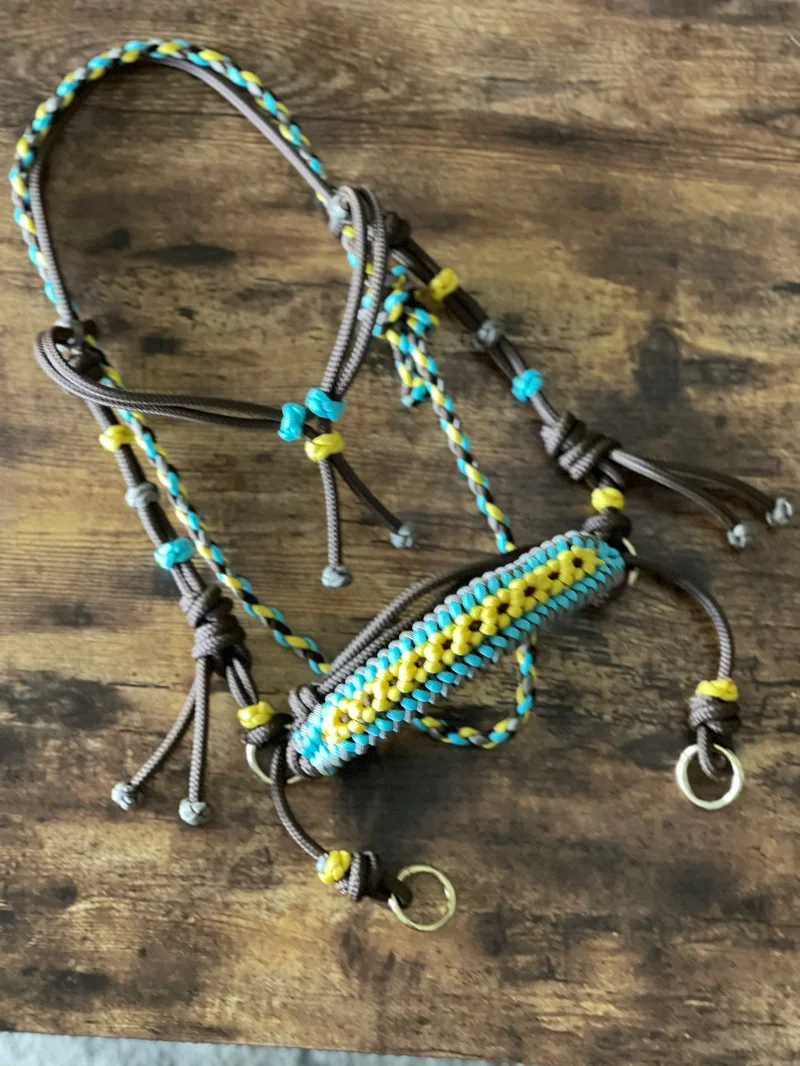 Custom fringe paracord horse tack Fringe breast collar set tie down set barrel reins for small pony Cob horse burgundy tack