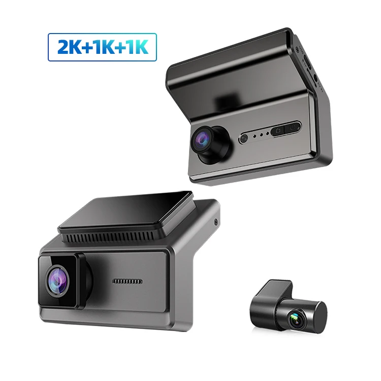 Универсальный Wi-Fi Full HD 2K + 1080P Автомобильный видеорегистратор 3 камеры ночного видения G-сенсор петля записи