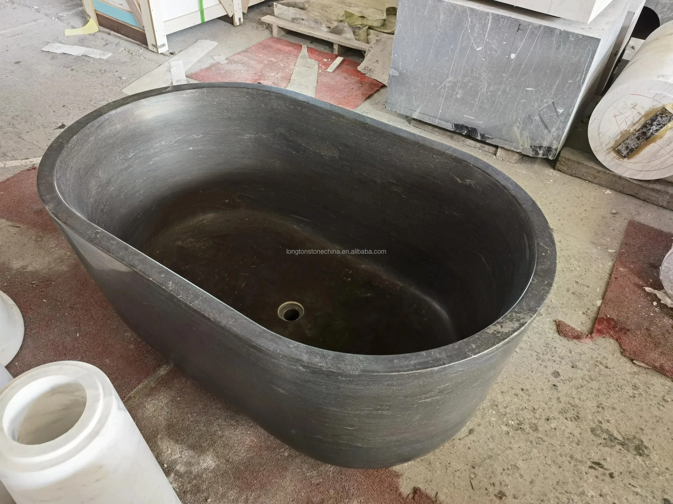 Exotic Lilac Marble Bathtub Unique Purple Veins Marble Bathroom Furniture Natural Stone Freestanding Bath Tub