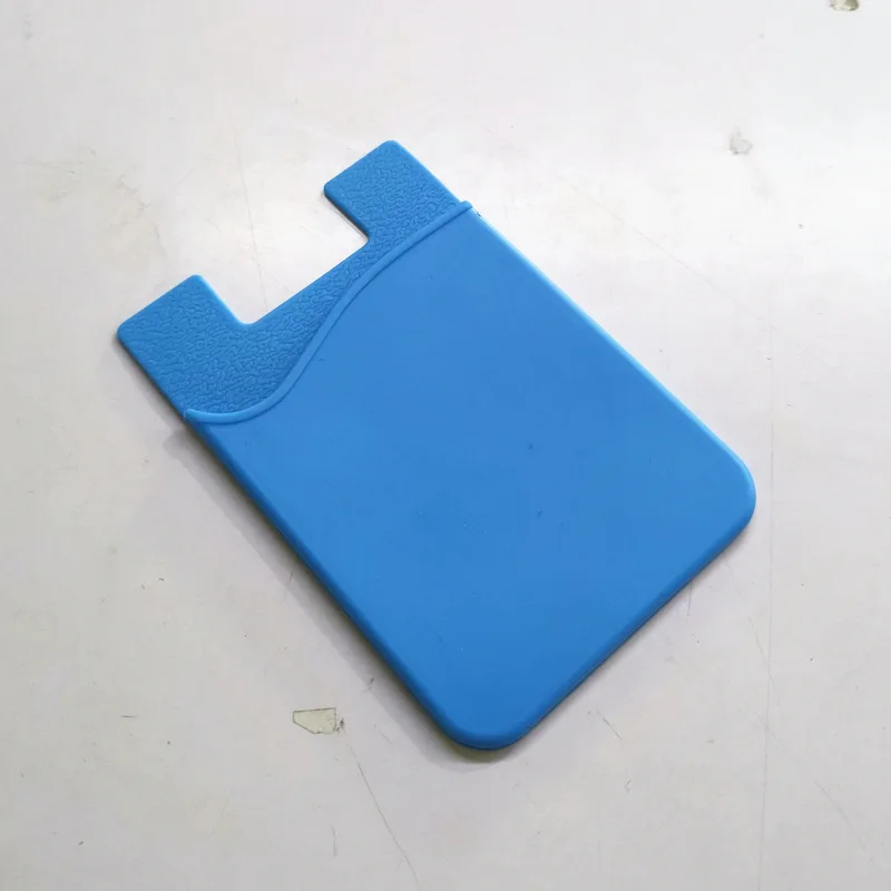 Custom Logo Cell Phone Adhesive Credit ID Card Stick On Holder Silicone Mobile Phone Card Wallet