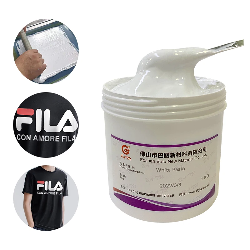 Textile Printing Water-Based Pigment Rubber White Ink For Clothes