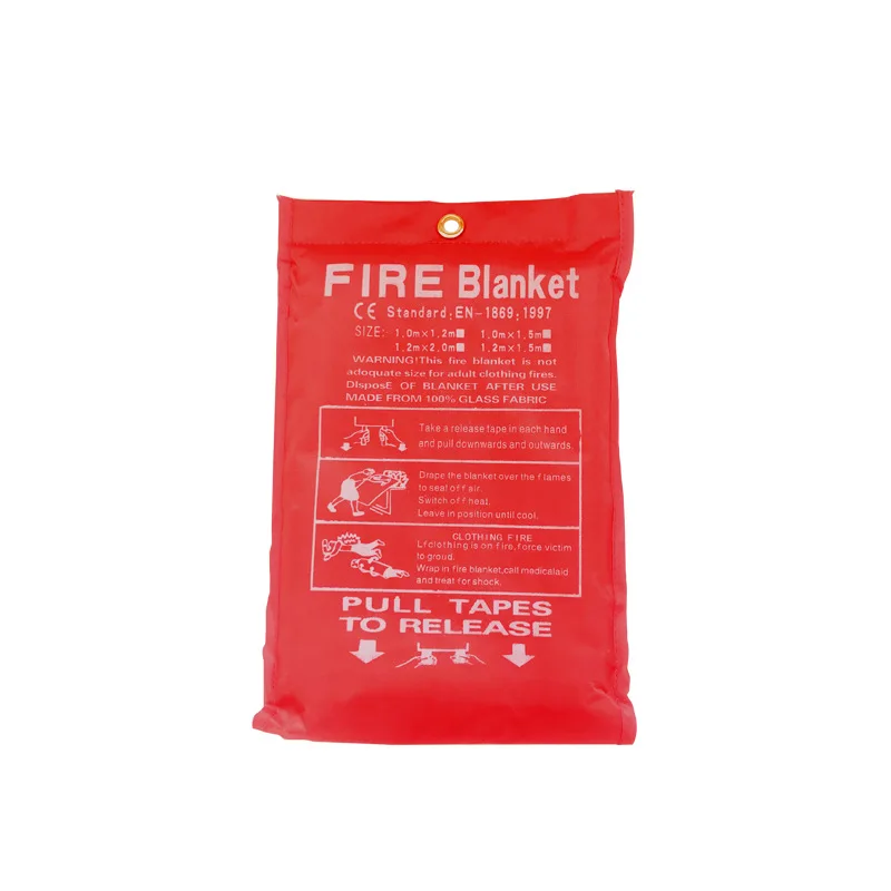 Kitchen 1M X 1M Emergency Insulated Fireproof Fiberglass Cloth Fire Resistant Rescue Blanket