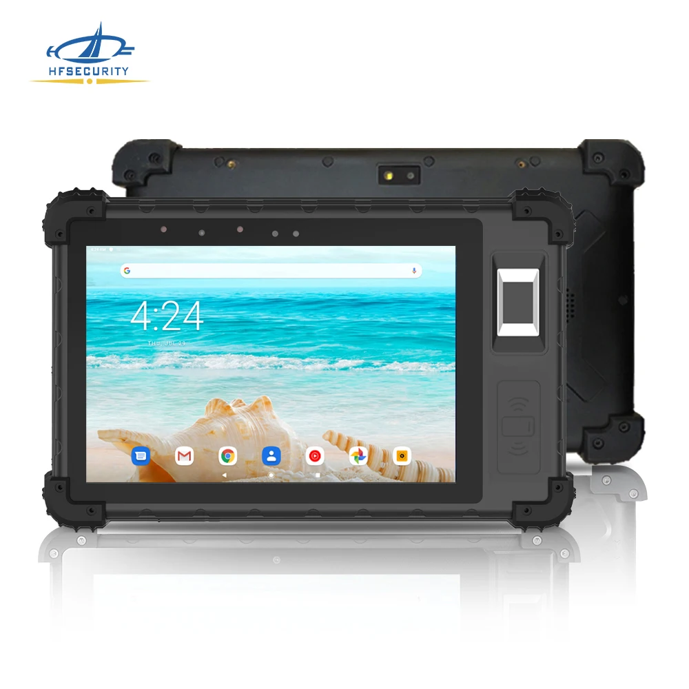 HFSecurity FP08 мобильный 8-дюймовый сенсорный экран отпечатков пальцев Android Time Tablet с бесплатной батареей SDK внутри