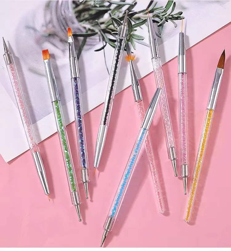 Wholesale100% Pure Kolinsky Hair Acrylic Nail Art Paint Penkolinsky acrylic nail brush UV Gel Acrylic Nail Art Brush Set