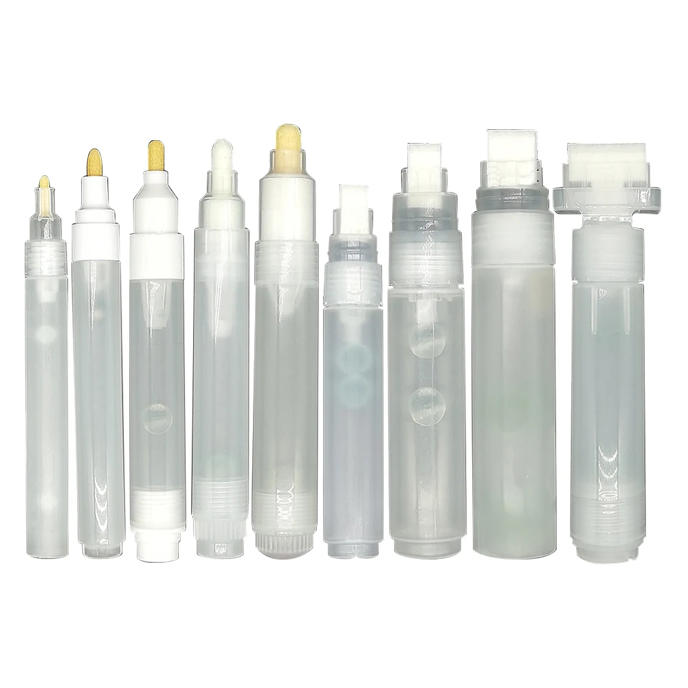 Wholesale 8mm tip acrylic empty refillable marker non dust refillable whiteboard marker empty chalk marker for teaching