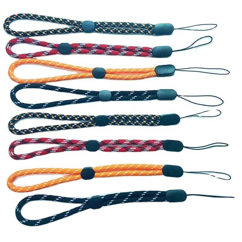 Custom woven women short hand phone wrist strap lanyard string rope for camera controller light selfie stick speaker usb keys