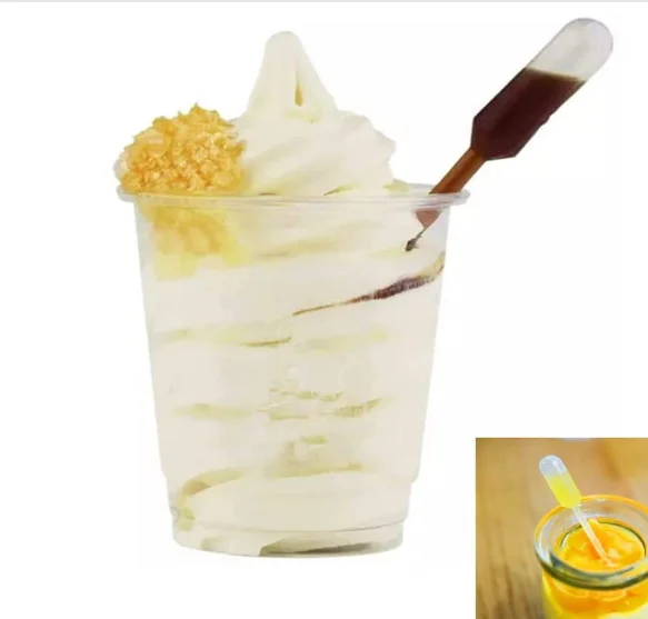 Transparent plastic jam siphon 4ml syrup pasteurized dropper bottle squeeze  sauce squeeze dropper