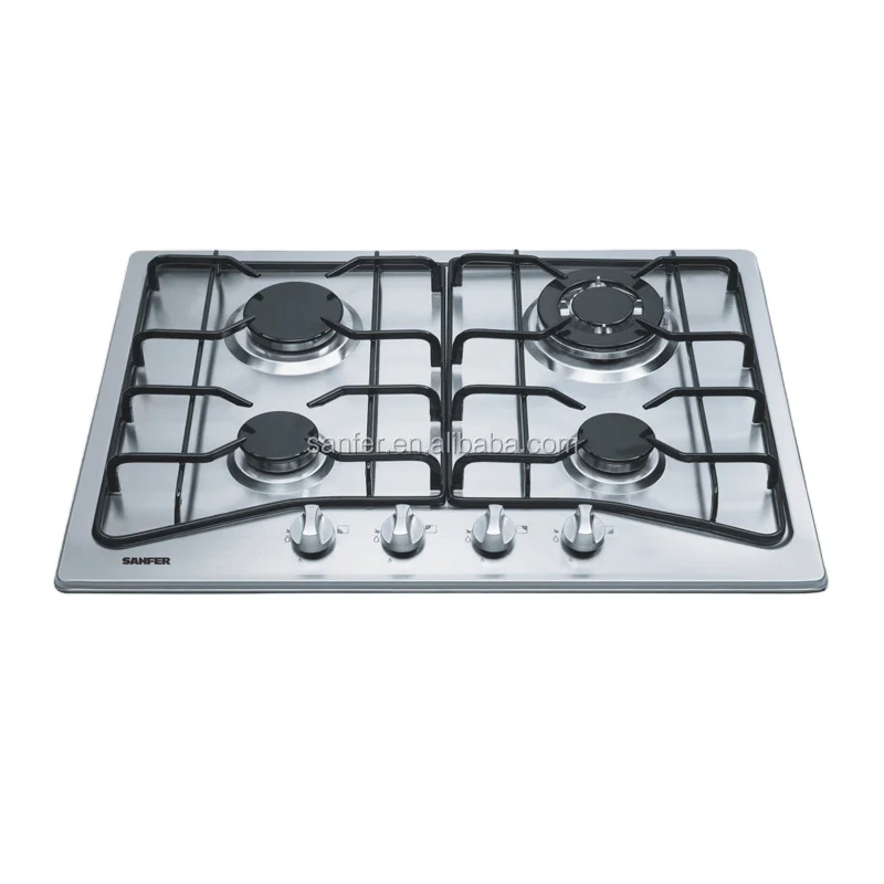 Stainless Steel Panel 4 Burners Built In Gas Hob