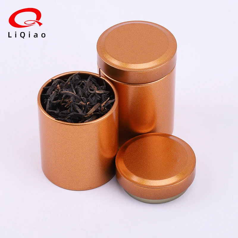 Grade Coffee Candy Containers Storage round metal Packaging Leaf  Can tea aluminium  tin box packaging  food grade for cookies