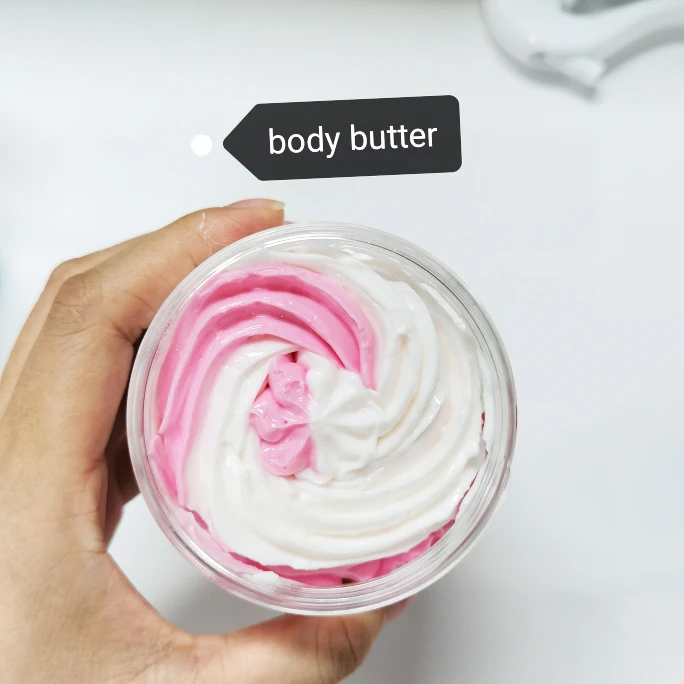 Wholesale Private Label Vegan Natural Organic Moisturizing Rainbow Whipped Shea Butter Body Butter