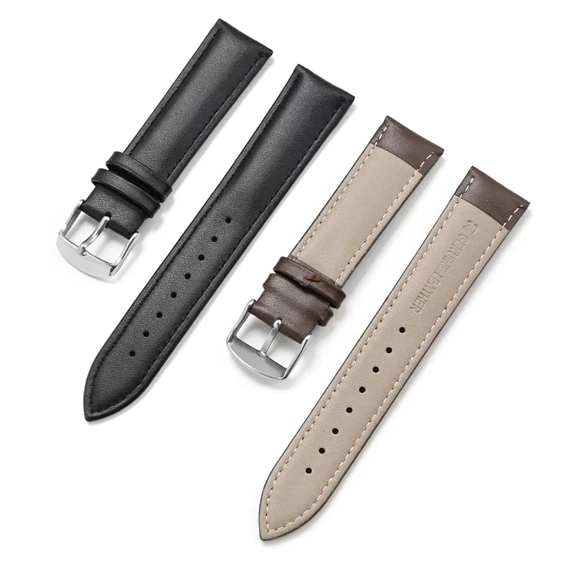 Wholesale Custom Leather Smart Strap Multi Color 18MM/20MM Universal Classic Leather Strap For Huawei Samsung Smart Watch