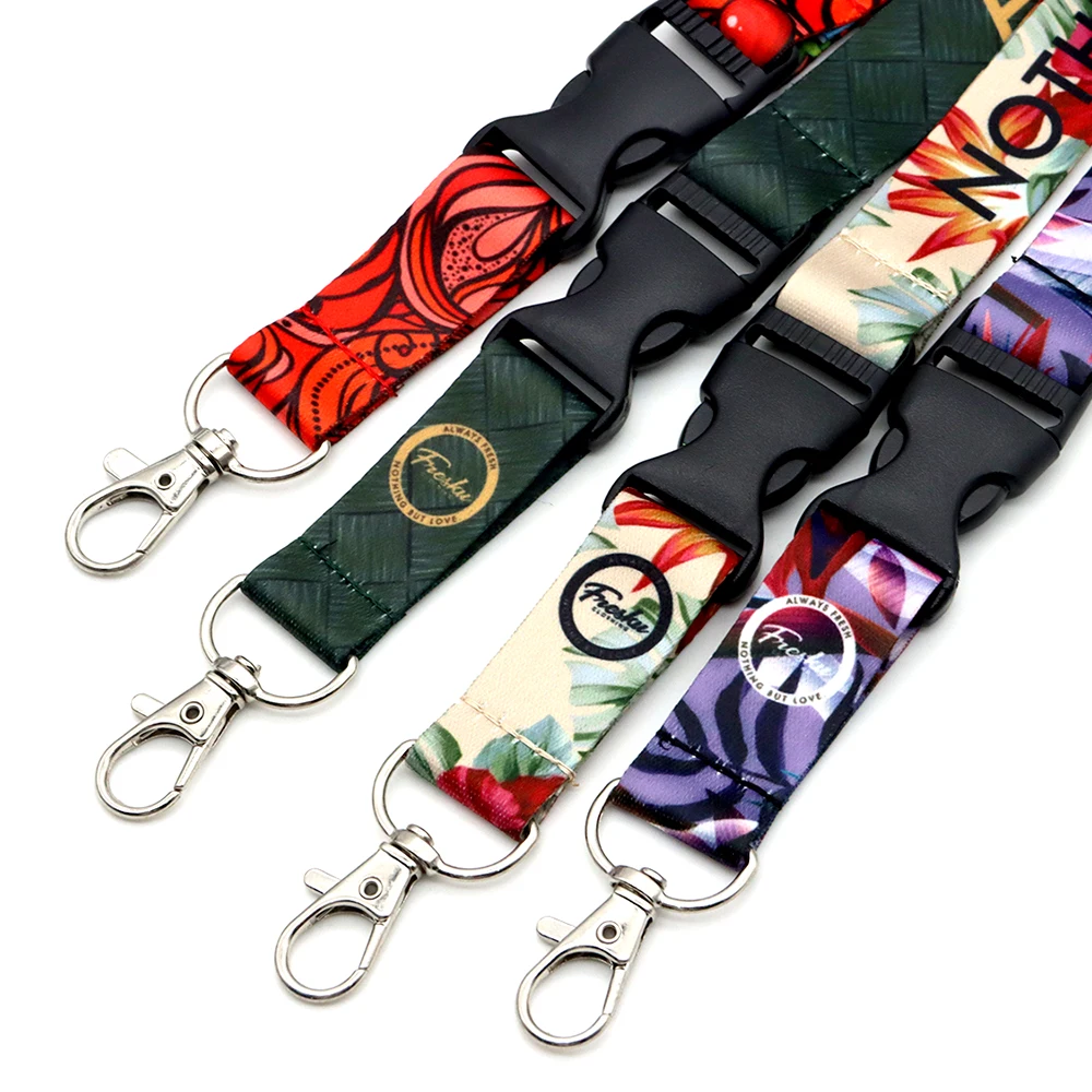 Manufacturers China Custom Design Your Own Heat Transfer Neck Strap Dye Sublimation Printed Medal Ribbon Lanyard
