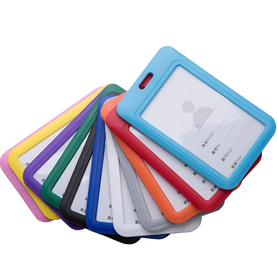 Aluminum ID Credit Name Students Doctor custom logo Holder Cover Business badge holder id card with lanyard