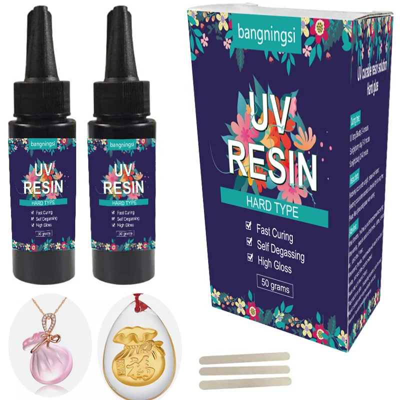 UV Resin 100g,Crystal Clear Hard Type UV Epoxy Resin for Jewelry Making,Transparent UV Glue Solar Cure Sunlight Activated Resin