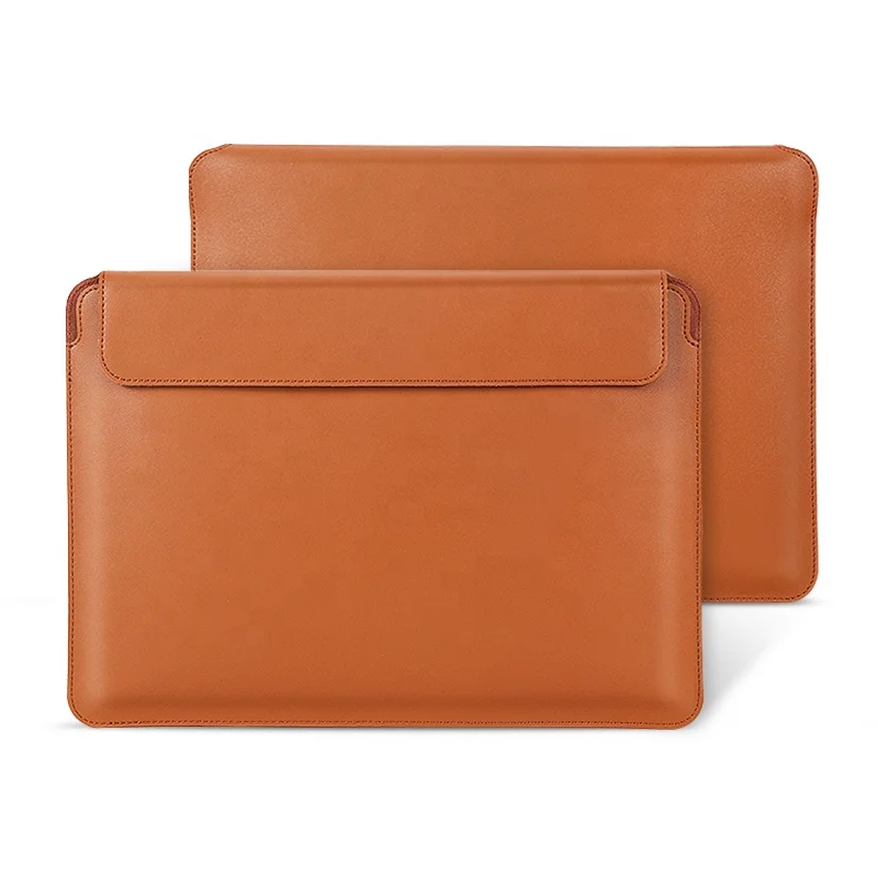 Portable envelope High Quality Genuine Leather laptop bags For  MacBook pro 14 inch laptop sleeve