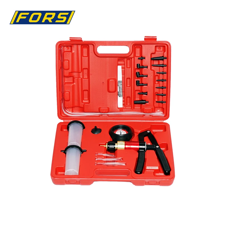 
FORS 21PC Hand Held Vacuum Pressure Pump Tester Brake Fluid Bleeder Bleeding Kit Car Tool 