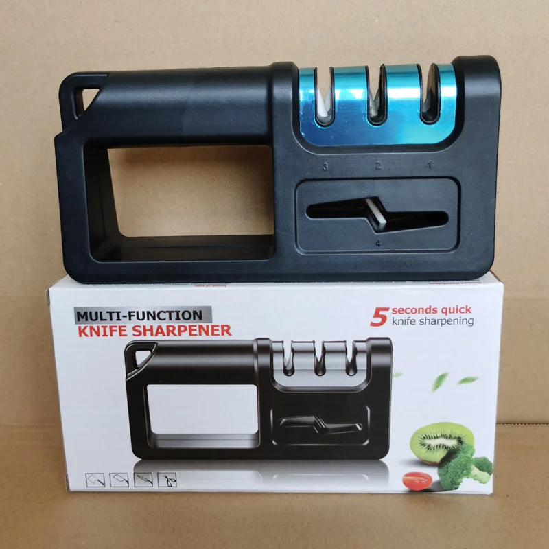 High Quality 4-in-1 Kitchen Knife Sharpener 4 Stage Knife Scissor Sharpener