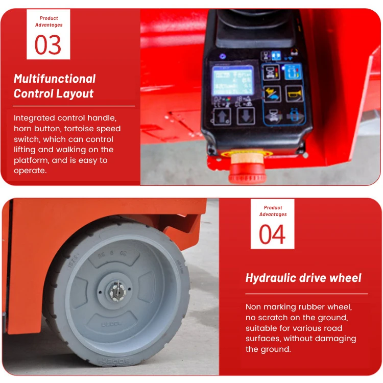 CE ISO 4m 8m 12m Load 500kg 1000kg Manual or battery Electric Scissor Lift Mobile Hydraulic Scissor Lift for Window Cleaning