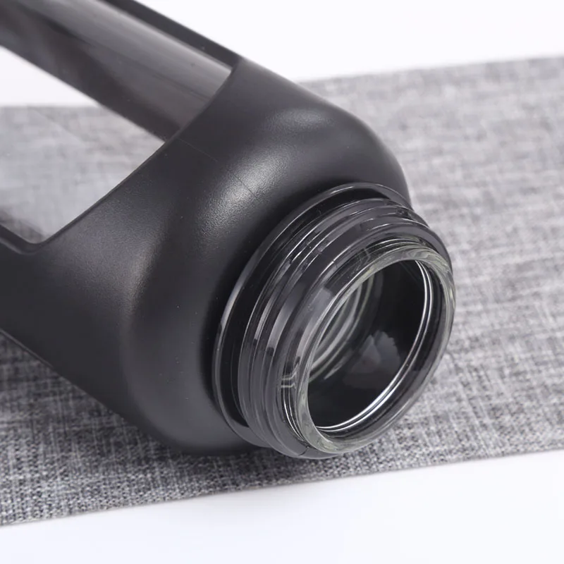 Popular Products Custom design 1000ml  sports glass water bottle with protective case for hiking and outdoor