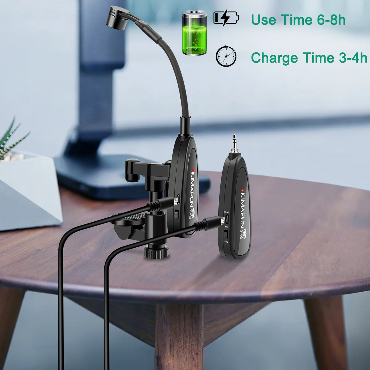 KIMAFUN Wireless violin microphone 2.4G wireless musical instrument accessories microphone system for classic violin